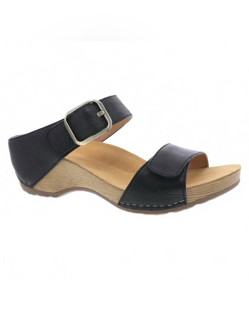 DANSKO women's tanya sandal in black milled burnished size 40